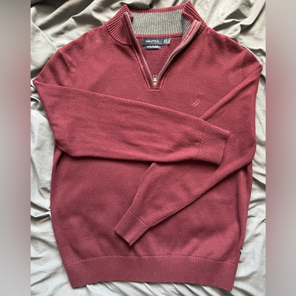 Large Nautica maroon long sleeve sweater - Picture 1 of 6